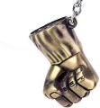 Hulk Fist Keychain - Avengers Super Hero Hulk Hand Fist Punch Silver Key Chain Ring For Fans. 