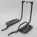 One Pair (2-Pieces) of Pillion Rider Footrest / Rear Passenger Ladies Foot Rest for Relaxed Seating / Pichlah Paidan ; METRO YADEA E8S Pro Electric Scooter / E-Bike, Black. 