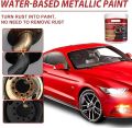 Rust Removal Converter Metallic Paint, Water-Based Metal Rust Remover, Furnishk Rust Converter, Rust Converter for Metal, Multi Purpose Anti-Rust Protection Car Coating Primer with Brush. 