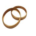 Solid 14k Gold Moroccan Bangle Vintage Milgrain Slip On Bracelet | Gold Bangle Bracelet | Artificial Gold Bangle | Simple Gold. 