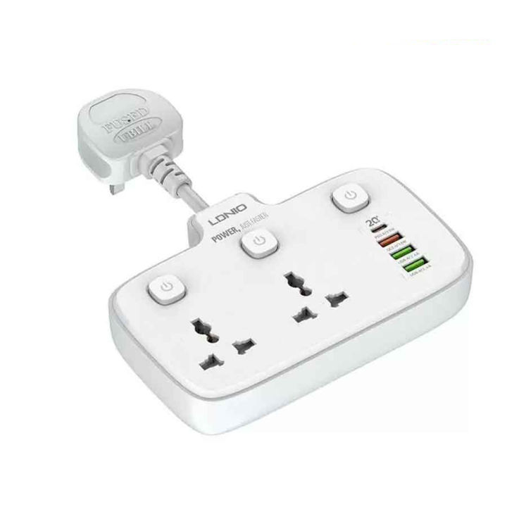 LDNIO SC2413 Universal Power Strip USB Outlet Extension Cord Adapter Wall Charger Surge Protector Socket With 4 USB Port