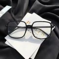 Women/Men Square Eyeglasses Oversized Korean Square Big Frame Eyeglasses Clear glasses. 