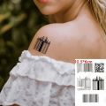 【Good-Love Store】Body  Waterproof Temporary Tattoos Men and Women Barcode QR Code Design Tattoo Sticker X245. 