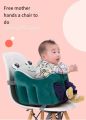 MultiFunction Baby Cartoon Back Support Seat Dining Chair Car Seats with Safety Straps Stuffed Plush Sofa Baby Children Sofa Learning Training Cushion Seater Toddler Nest Infant Floor Seat Cotton Nest Chair Babies Toys with 2 Holes Legs For 0-2 Years. 