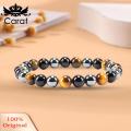 Carat Purifying Faux Crystal Bracelet Unisex Agate Bracelet for Positive Energy Balance Multiple Colors Daily Wear Parties Couple Jewelry Reiki Healing Bracelet. 