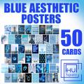 Customize 50 Blue Aesthetic Posters Wall Collage Kit--Set of 50 Pictures, 4x6 inches. 