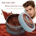 100 Grams Temporary Color Clay Salon Hair Wax Styling Hair Dye Men's Fashion Silver Hair Paste Styling Products Beauty Health. 