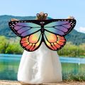 Butterfly Wings Kids Butterfly Dress Up Wings Girls Fairy Wings Toddler Dress Up Costume Rainbow/Blue Butterfly Wing Fairy Shawl. 