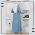 FashionSense Light Blue Hijab Abaya For Women. 