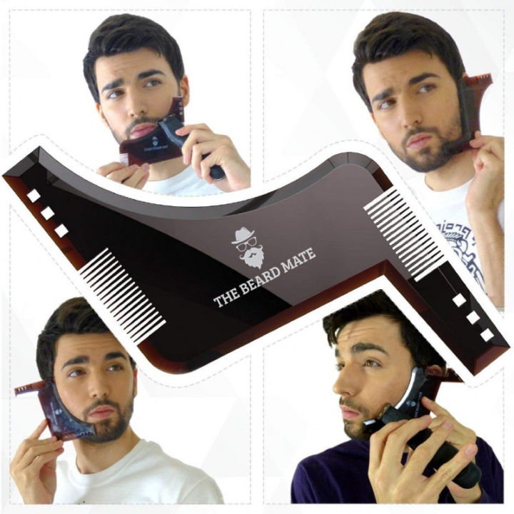Beard%20Shaping%20Tool%20Template.%20Beard%20Shaper%20Tool%20Plus%20Comb%20for%20line%20up%20&%20Edging,%20Men's%20Facial%20Hair%20Hairline%20Perfect%20Symmetric%20Lines%20and%20Trim%20with%20Beard%20Trimmer%20Hair%20Clipper%20or%20Razor.%20-%20Image%202