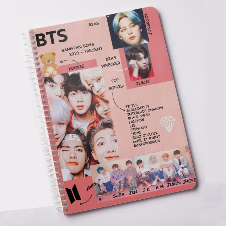 BTS Notebook BIAS Jungkook  Design Note pad Signature Printed (A5)