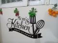 Mom's Kitchen Open 24 Hours designed Wall Sticker, decal, vinyl for Food, Kitchen, cabinet, Family, home decoration Lovers -  (Black) - 2 x 1 Feet. 