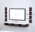 Wall Mounted Tv Unit With Wall Shelves/Tv & Entertainment Units/Wall Mounted Tv Unit/Tv Stand For Wall/Setup Box Stand For Living Room Bedroom Home Decor -Black, white brown Engineered Wood. 