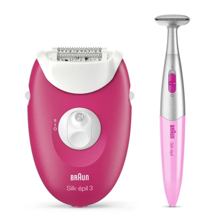 Braun Silk-Épil 3 3-420 Epilator Raspberry Pink SE3420