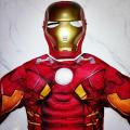 Padded Ironman / Iron Man costume for 7 to 8 years old kids with hard plastic mask , Padded Iron Man costume , Muscular Ironman costume , 3D Ironman costume , Stuffed Ironman costume .. 