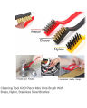 3PCS Small Brush Set Cleaning Brushes Iron Nylon Copper Wire for Car Kitchen Gas Stove Cleaning Tool. 