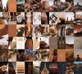 Pack of 40 Brown Aesthetic Wall Collage Kits - High-Resolution Prints. 