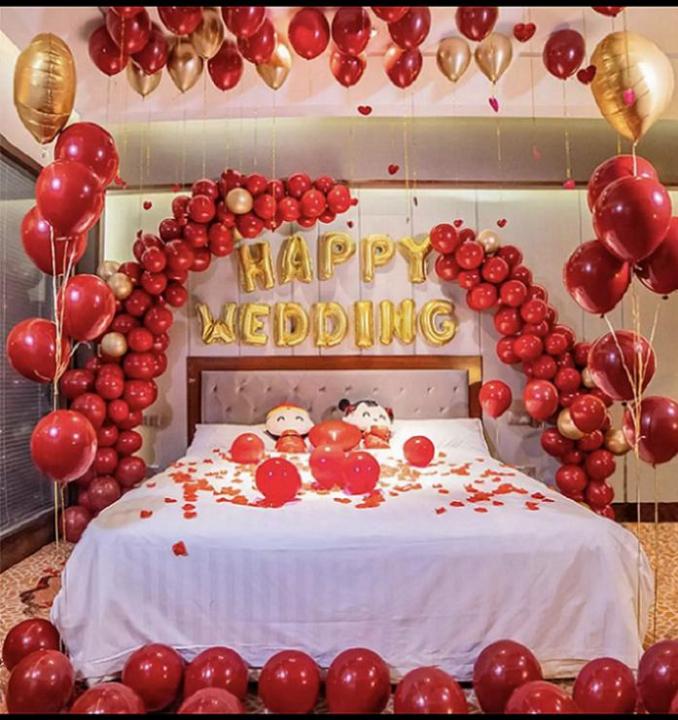 Pack%20of%20100%20Shining%20Red%20Romantic%20Wedding%20Room%20new%20Bedroom%20Wedding%20decoration%20Scene%20Layout%20Set%20Balloons%20-%20Image%203