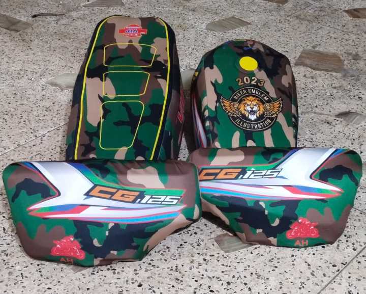 Honda 125 Bike Seat Cover | Both Sides Covers | Tanki Cover | Designing Honda 125 bike seat cover