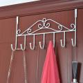 Over Door Hanger with 7 Hooks, Metal Over the Door hanger, Door Hooks, Hanging Storage Rack for Clothes, Bedroom, Bathroom, Door hanger for Home, Office Kitchen. 