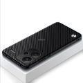 Quiberk for Xiaomi Redmi Note 13 Pro+ 5G Plus Matte Carbon Fiber PU Leather Shockproof Back Cover. 