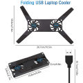 Laptop Cooling Pad,Dual Fan for Laptop Cooling,USB Folding Laptop Cooler Pad,book Fan for Students & Business Man. 