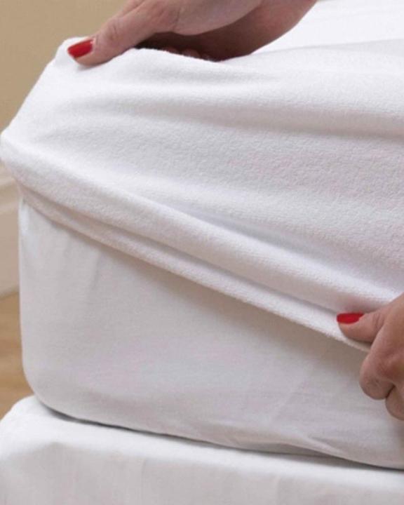 Terry%20Double/King%20Water%20Proof%20Mattress%20Protector%20Cover%20Fitted%20Sheet%2072X78+12%20%20Net%20Skirt%20Round%20Lastic%20-%20Image%205