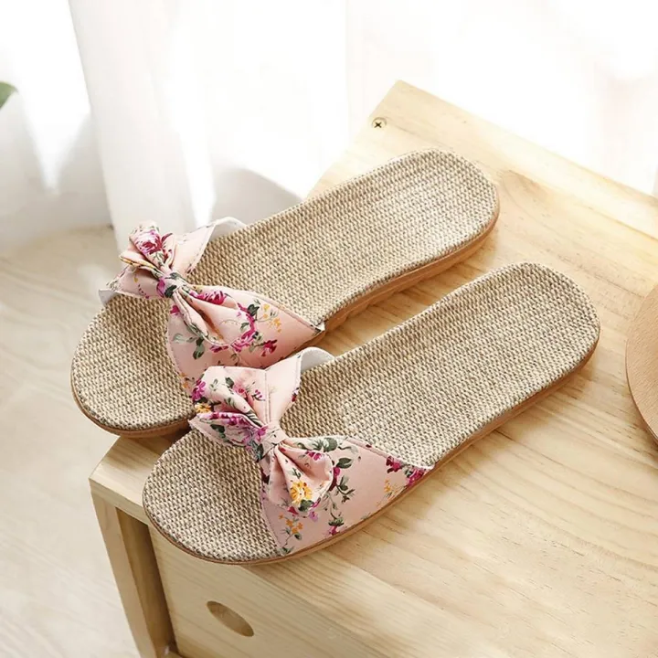 %E3%80%90ALLGOOD%E3%80%91Women%20Female%20Bohemia%20Bowknot%20Flax%20Linen%20Flip%20Flops%20Beach%20Shoes%20Sandals%20Slipper%20-%20Image%204