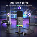 FIFINE AmpliGame AM8 XLR/USB Dynamic Microphone for Podcast Recording, PC Computer Gaming Streaming Mic with RGB Light, Mute Button, Headphones Jack, Desktop Stand, Vocal Mic. 