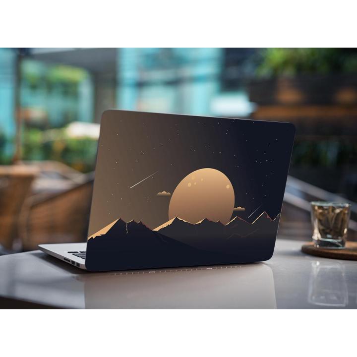 Digital art, artwork, illustration, minimalism, sunset Laptop Notebook Skin Sticker Cover Art Laptop Skin Fits 13.3" 14" 15.6" 16"