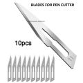 10pcs Spare Blades for Paper Cutting Pen Cutter Knife 11.No Blade For Craft Model Making Carving Blades. 
