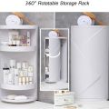 Rotatable Corner Cabinet For Holding Bathroom, Cosmetics & Makeup Products / Bathroom Cabinet  Water Proof / Bathroom Cabinet For Holding Accessories - Zain Appliances. 
