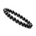 Black stone hand beats bracelet for men. 