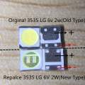 10Pcs/100Pcs For LG Innotek LED 2W 6V 3535 Cool white LCD Backlight for TV Application Led Backlight Lg 3535 Latwt391rzlzk. 