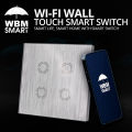 WBM Smart 4 Gang Wifi Control Touch Switch Button, Smart Wall Touch Button Switch Board. 