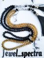 Customize your name on Tasbih made with Crystale beads in black color/in red/handcrafted/100 beads in tasbih/premium quality. 