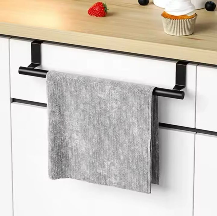 Towel%20Rod%20Steel%20Metal%20Wire%20Over%20Cabinet%20Towel%20Rack%20Storage%20Organizer%20kitchen%20cabinets%20Hanging%20Towel%20Rack%20Punch-free%20Rag%20Hanger%20Black%20Mate%20Powder%20Coating%20-%20Image%205