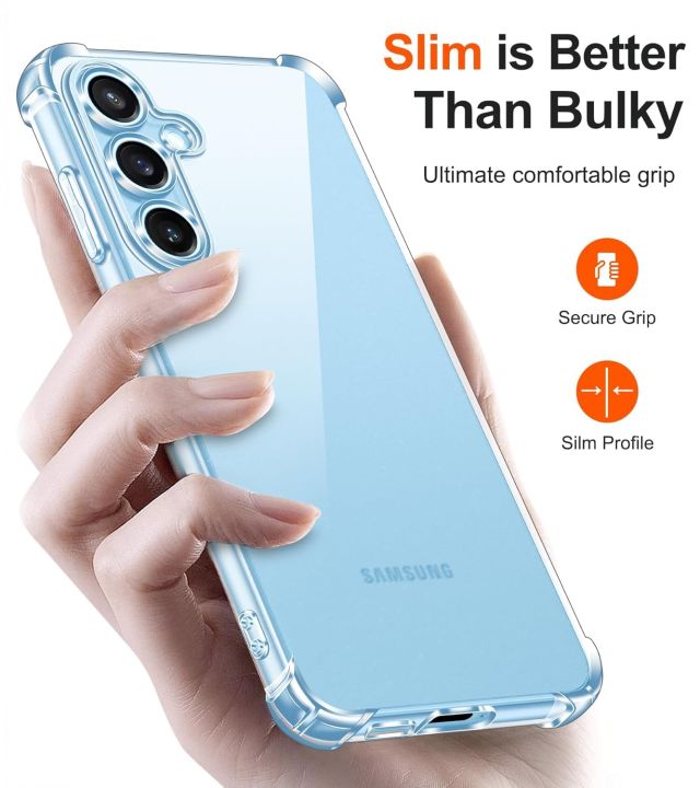 Samsung%20Galaxy%20A26%205G,%20%5BBumper%5D%20Exculsive%20Transparent%20with%20Anti%20Dust%20Plugs%20Shockproof%20Slim%20Back%20Cover%20Case%20-%20Image%203
