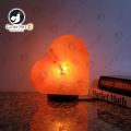 Heart Shape USB Himalayan Salt Lamp with 7 Colors Changing, Lovely Round Crystal Salt Rock Lamp for Living Room, Home Deco, Office, Holiday Gift - Hand Carved, Wood Base-Glory Art. 