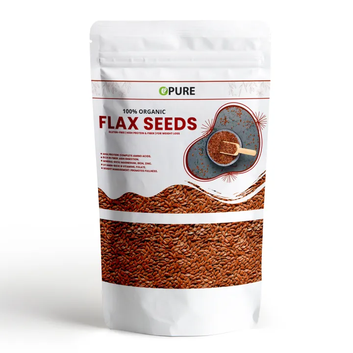 Flax Seeds 1KG Pack – Rich in Omega-3 & High-Fiber Superfood for Daily ...