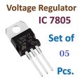 Pack of 5 - Voltage Regulator IC 7805 L7805CV L7805 TO-220 5V. 