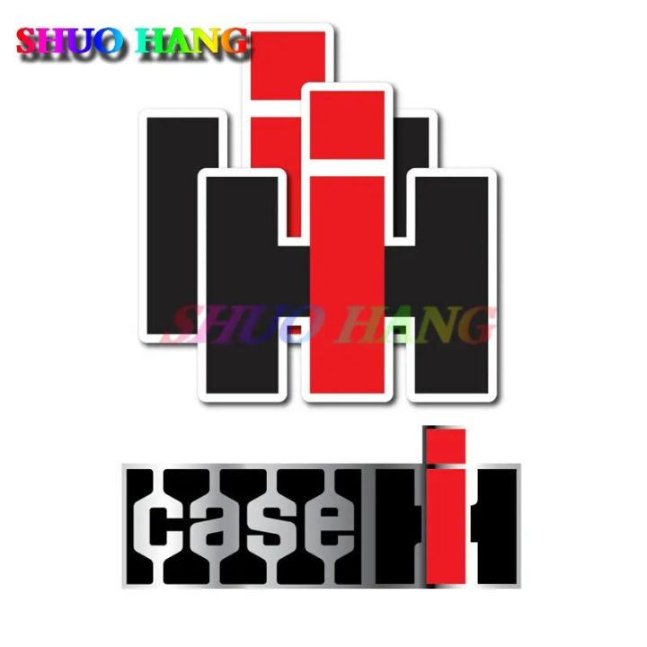 2 Pack IH International Harvester Decal Sticker Case IH Tractor Agriculture Logo Truck Window Tractor Vinyl Car Accessories PVC