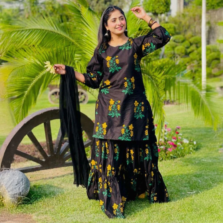 Straight Shirt with Sharara