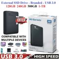 External SSD - USB 3.0 High Speed - External - Portable SSD - 128GB - 256GB - 512GB - 1TB. 
