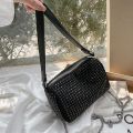 Fashion Small Crossbody Shoulder Bags for Women Shine Rhinestone Leather Messenger Bag Female Phone Purse Handbag. 