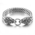 Wolf Bracelet Fenrir Head Viking Stainless Men's. 