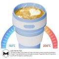 Techmanistan Random Color Reusable Collapsible Coffee Cup with Lid, Folding Silicone Portable Travel Mug, Telescopic Drinking Collapsible Coffee Mug, Leak-proof Coffee Mug. 