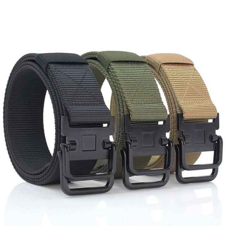 3 .8cm New Double Loop Buckle Men's Belt Women's Nylon Woven Pants Belt ...