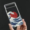undas 6Pro 5 6a 6 8 Proa 7Prole Pix for Goog Ming mobile phone case suitable for fashionable big blue wave transparent el 7 7G transparent transparent soft protective case FSkin. 