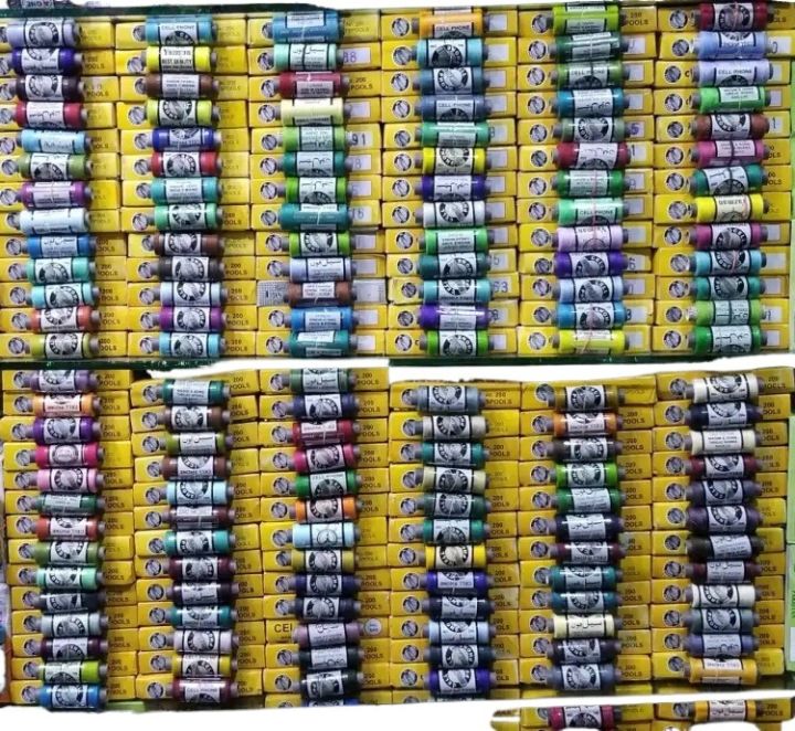 Sewing Threads - 10 threads 1 Box - Dhaga Nalki Multi Color Box ALL COLORS AVAILABLE White, Black, Red AVAILABLE Sewing Machine Thread nalki wholesale Box Women Multi Sewing Thread Large Size Best Sewing Thread, By Mall City Zone.